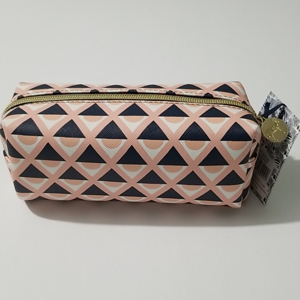 Triangles Print Cosmetic Small Bag